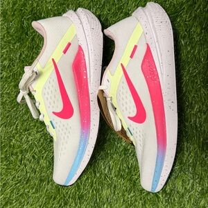 (Women 7 )Nike Air Winflo 10 Running Shoes Sneakers White Pink Blue FZ3973 100